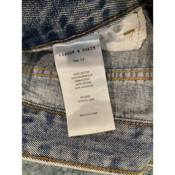 Liquor n Poker Step Waist Jeans - Size 12 Light Wash - Picture 4 of 7